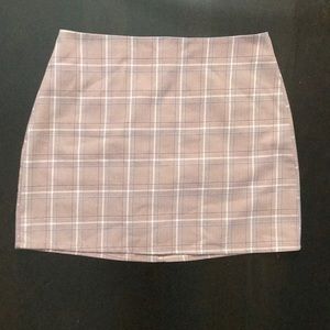 Kendall & Kylie Pink Plaid Skirt